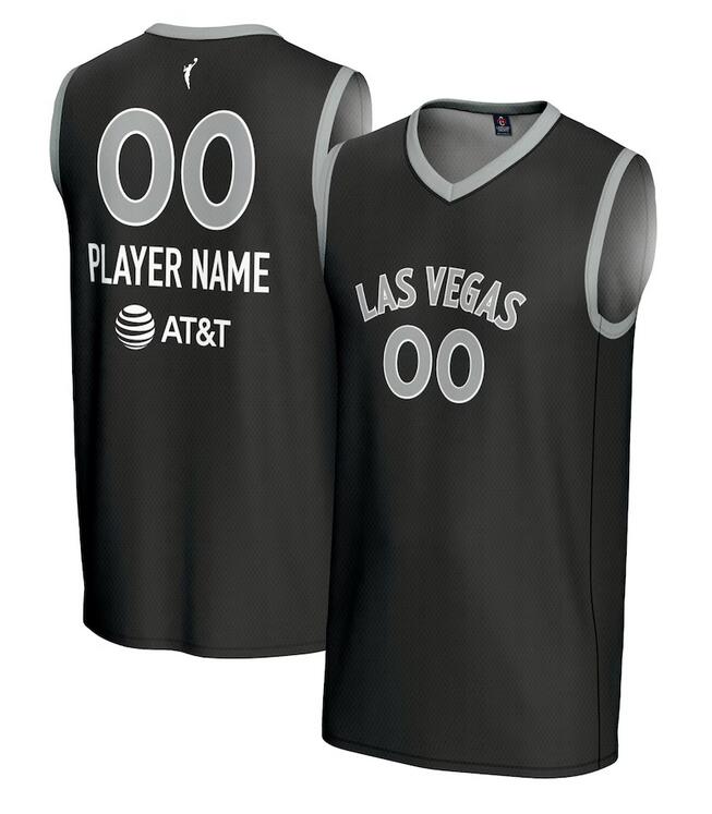 Men's Las Vegas Aces Active Player Custom Black Stitched Jersey